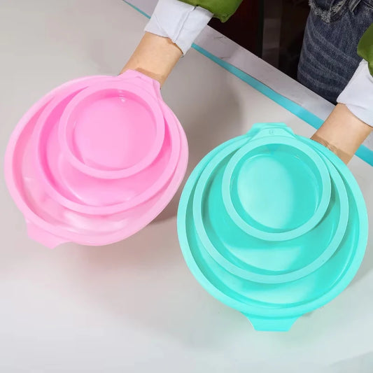 Silicone Cake Mold Set – 4, 6, 8 Inch