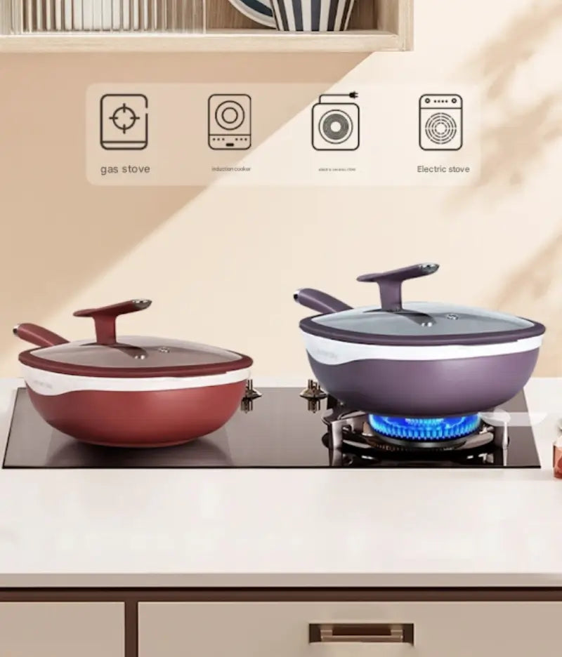 Three separated cooking zones