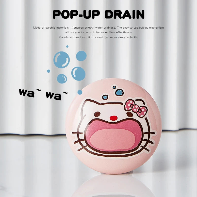 Cute Ceramic Pop-Up Drain Stopper