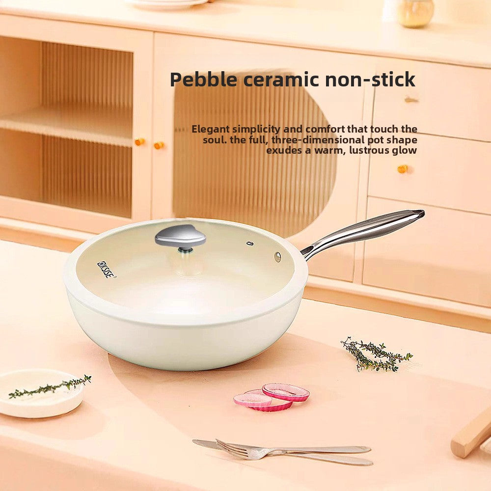 Pebble ceramic glaze non-stick pan