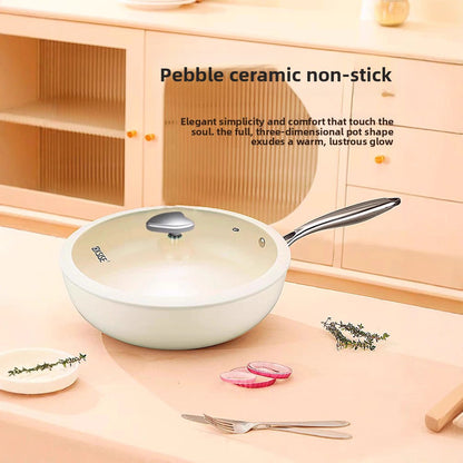 Pebble ceramic glaze non-stick pan