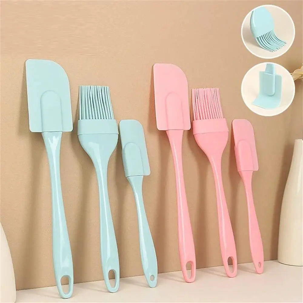 3-Piece Silicone Spatula & Brush Set