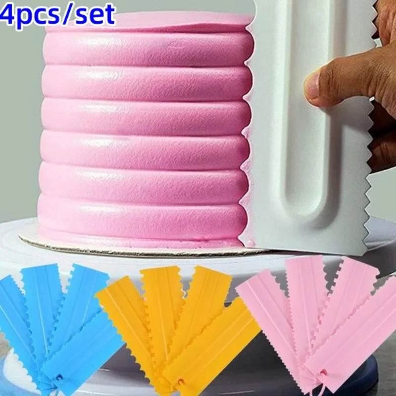 4PCS/Set Professional Cake Scraper