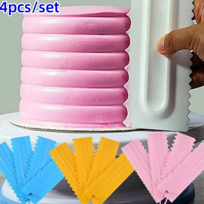 4PCS/Set Professional Cake Scraper