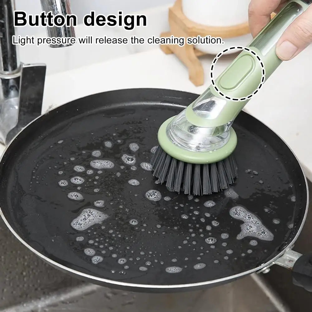 Pot Brush with Soap Dispenser