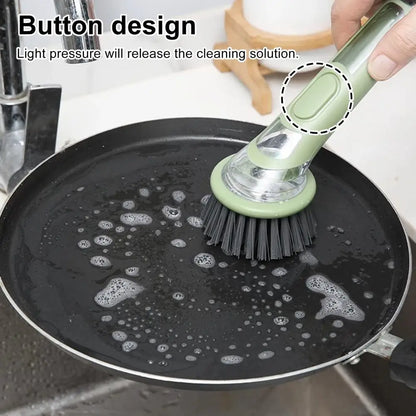 Pot Brush with Soap Dispenser
