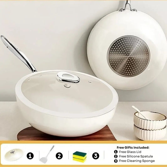 Pebble ceramic glaze non-stick pan