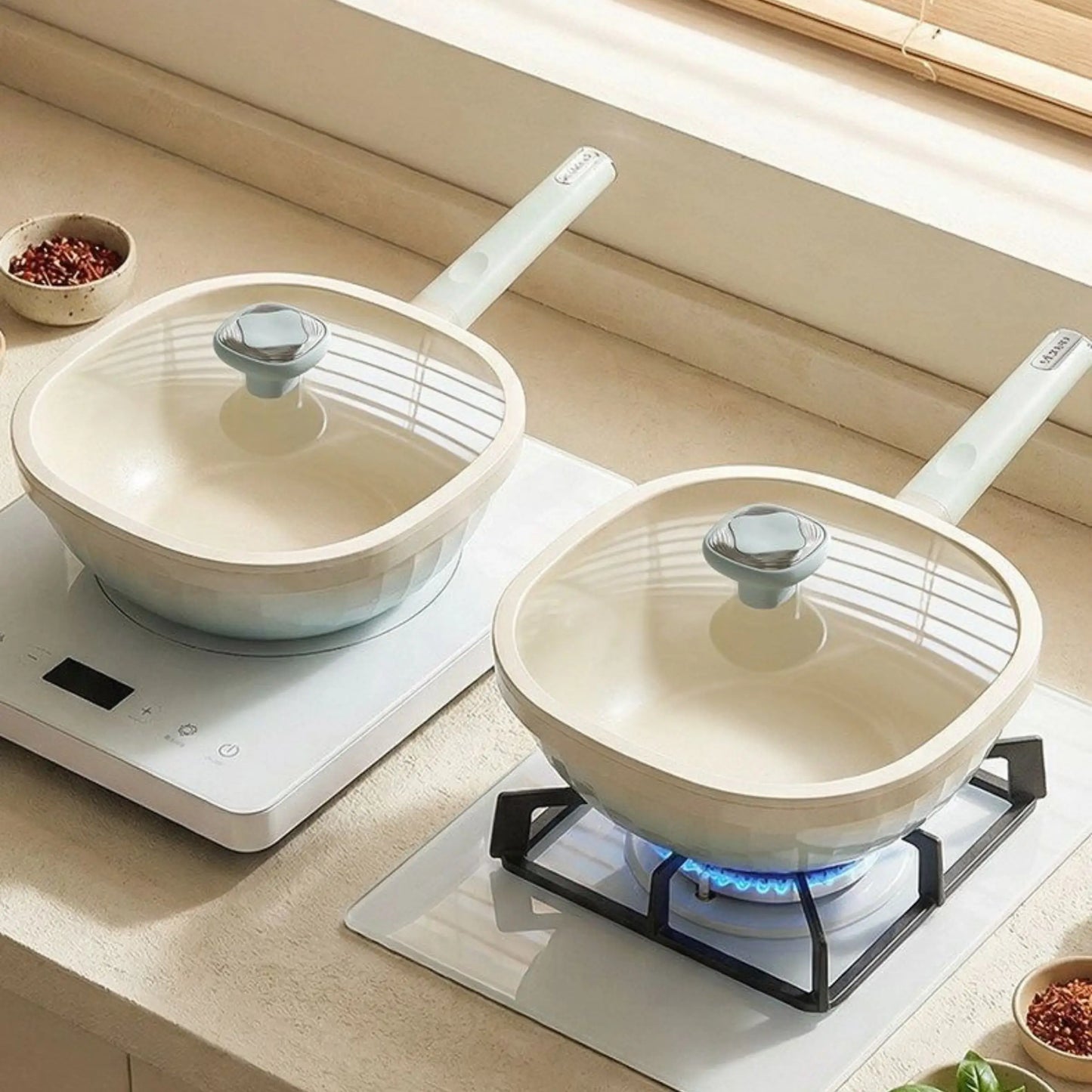 Stone Grain Non-Stick Deep Skillet