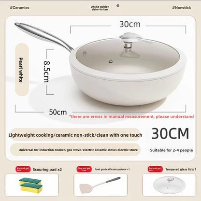 Pebble ceramic glaze non-stick pan