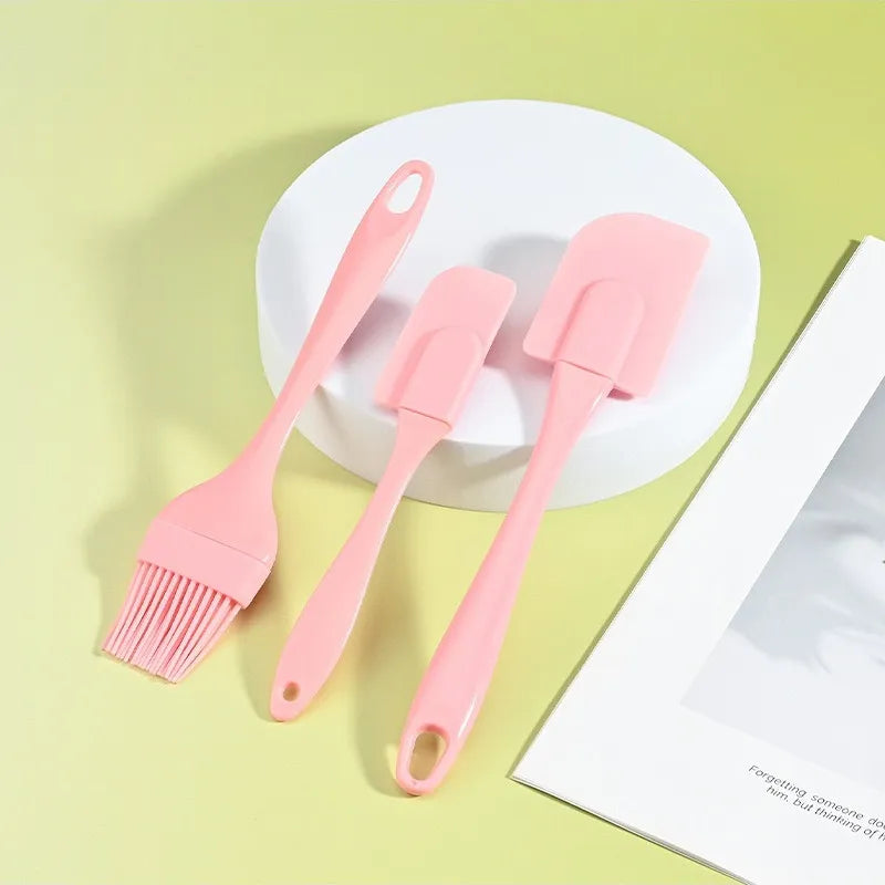 3-Piece Silicone Spatula & Brush Set