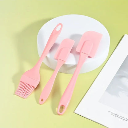 3-Piece Silicone Spatula & Brush Set