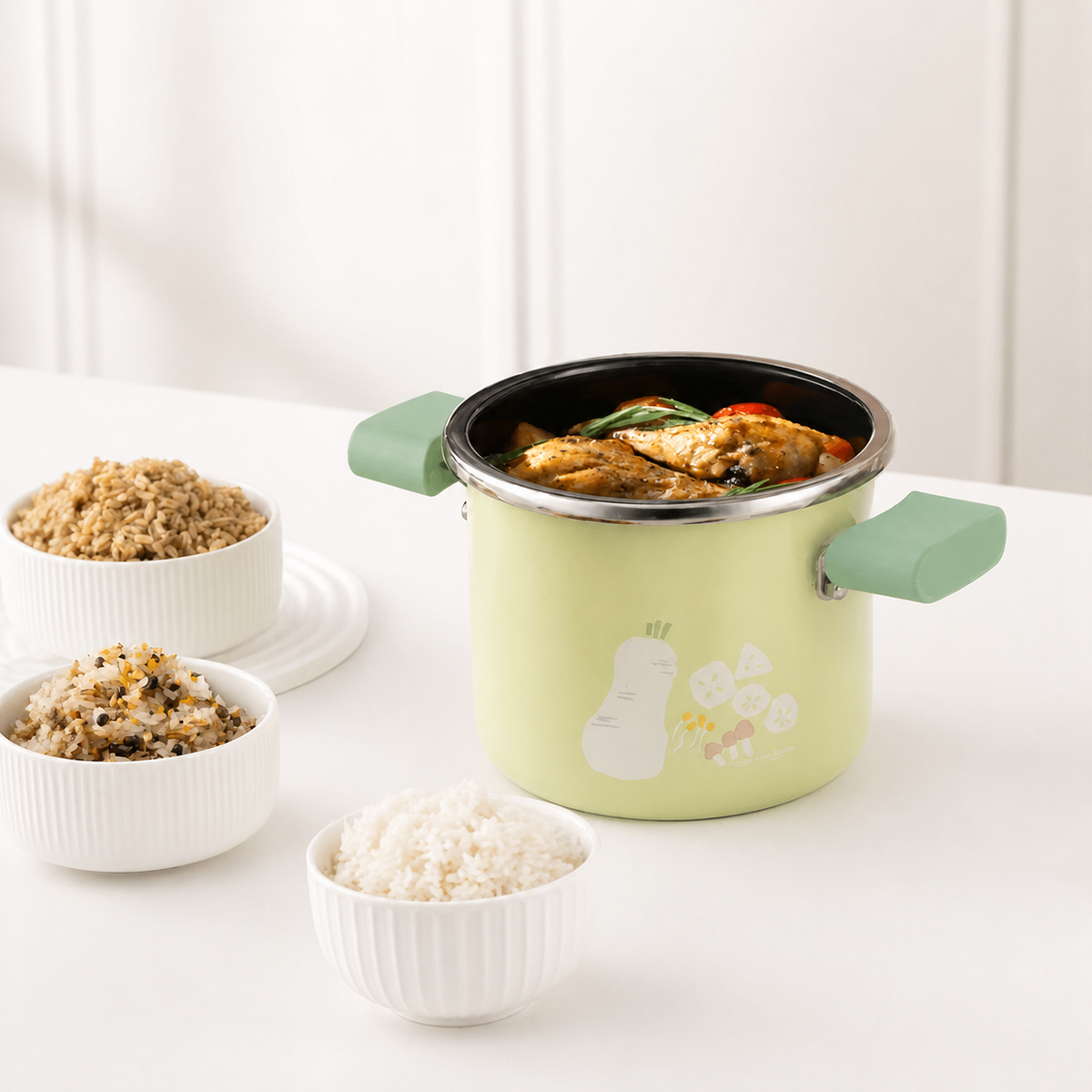 Meals served with rice