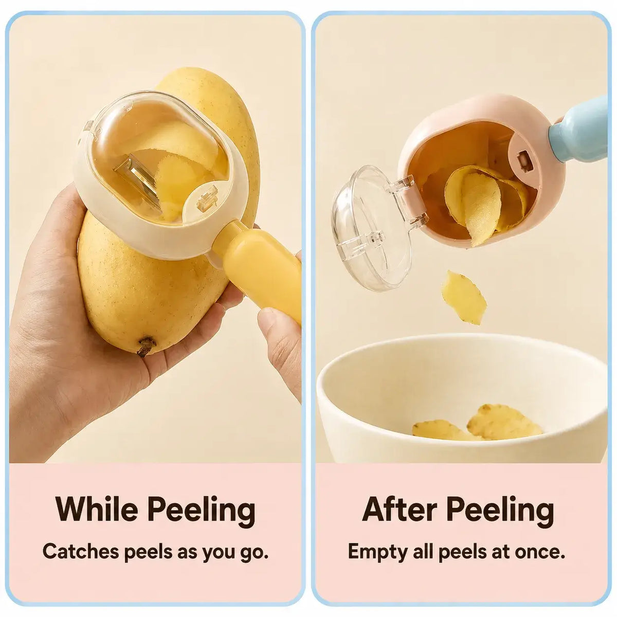 While peeling and after peeling comparison for PeelCatch