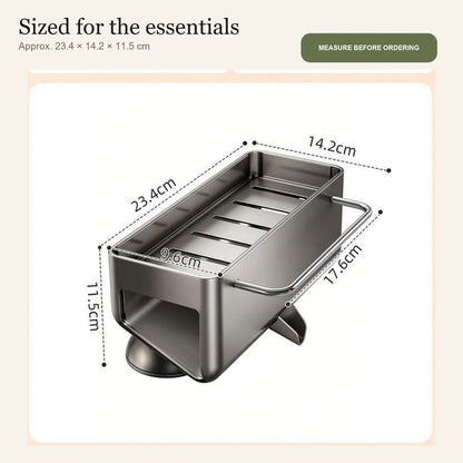 Sink organizer dimensions 23.4 by 14.2 by 11.5 centimeters