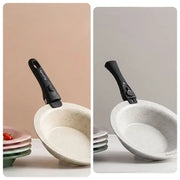 Ivory ceramic pan with detachable handle