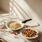 Ceramic pan set used for an everyday meal