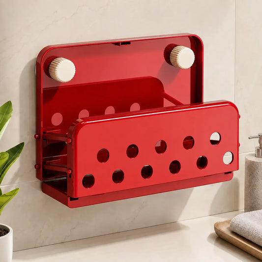 Vintage Red FoldAway Sink Caddy mounted open